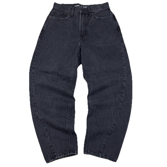 Old Navy Extra High Rise Balloon Jeans Womens 8 Black Relaxed Baggy Y2K Skater - Picture 1 of 11